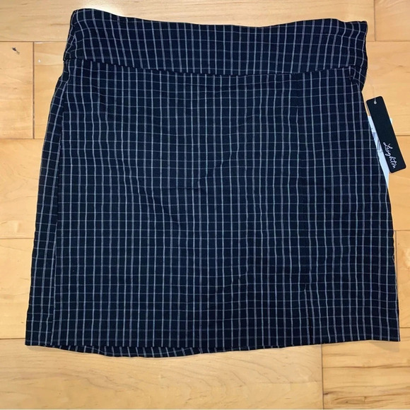 Black White Plaid Mini Skirt Size Small New With Tag Womens Checkered Y2K - Picture 1 of 6